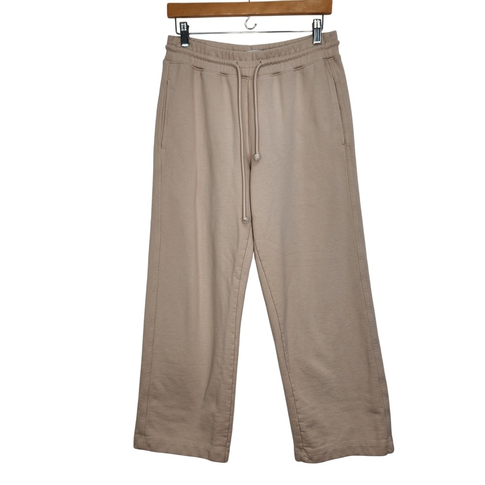 VINCE Women's S‎ Drawstring Wide Leg Lounge Pants Casual Comfy Sweatpants Beige